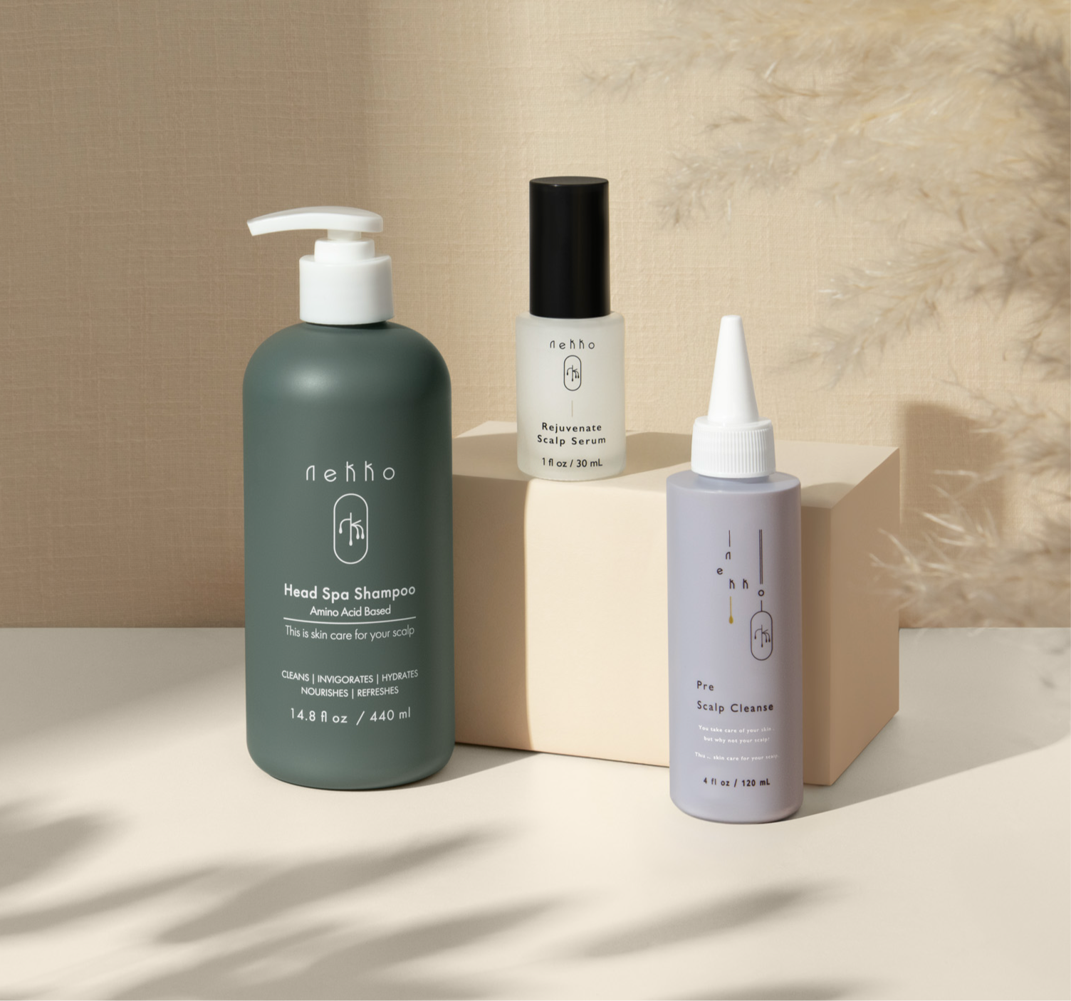 Japanese Head Spa Shampoo with Rosemary & Ginger | Nekko – Nekkocare Japanese Head Spa Shampoo with Rosemary & Ginger | Nekko – Nekkocare